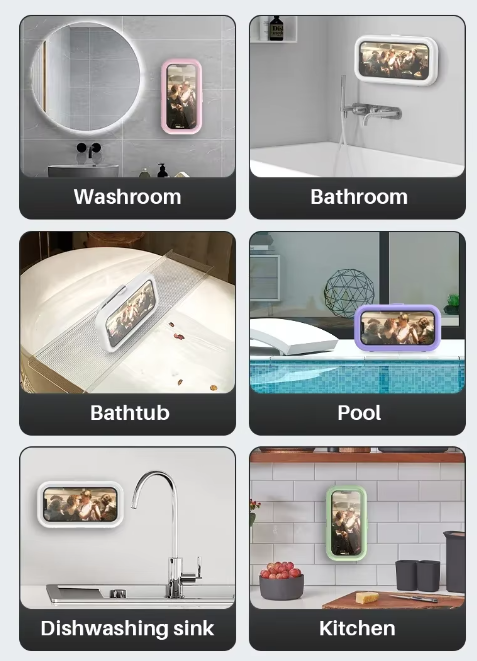 ShowerSeal™ - Support de téléphone étanche